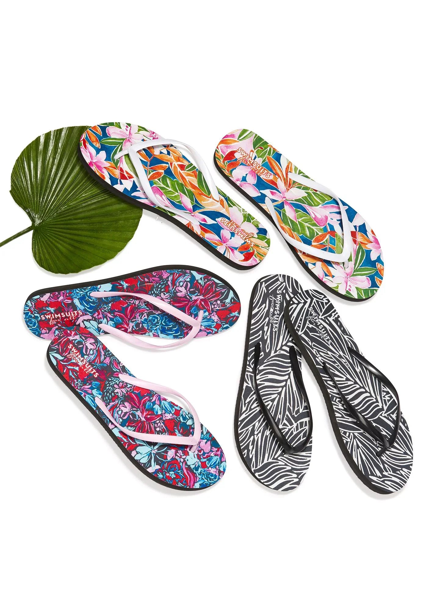 Sizewimsuits for All Women's Plus Sizeize Flip Flops - 7 M, Sizeummer Tropic