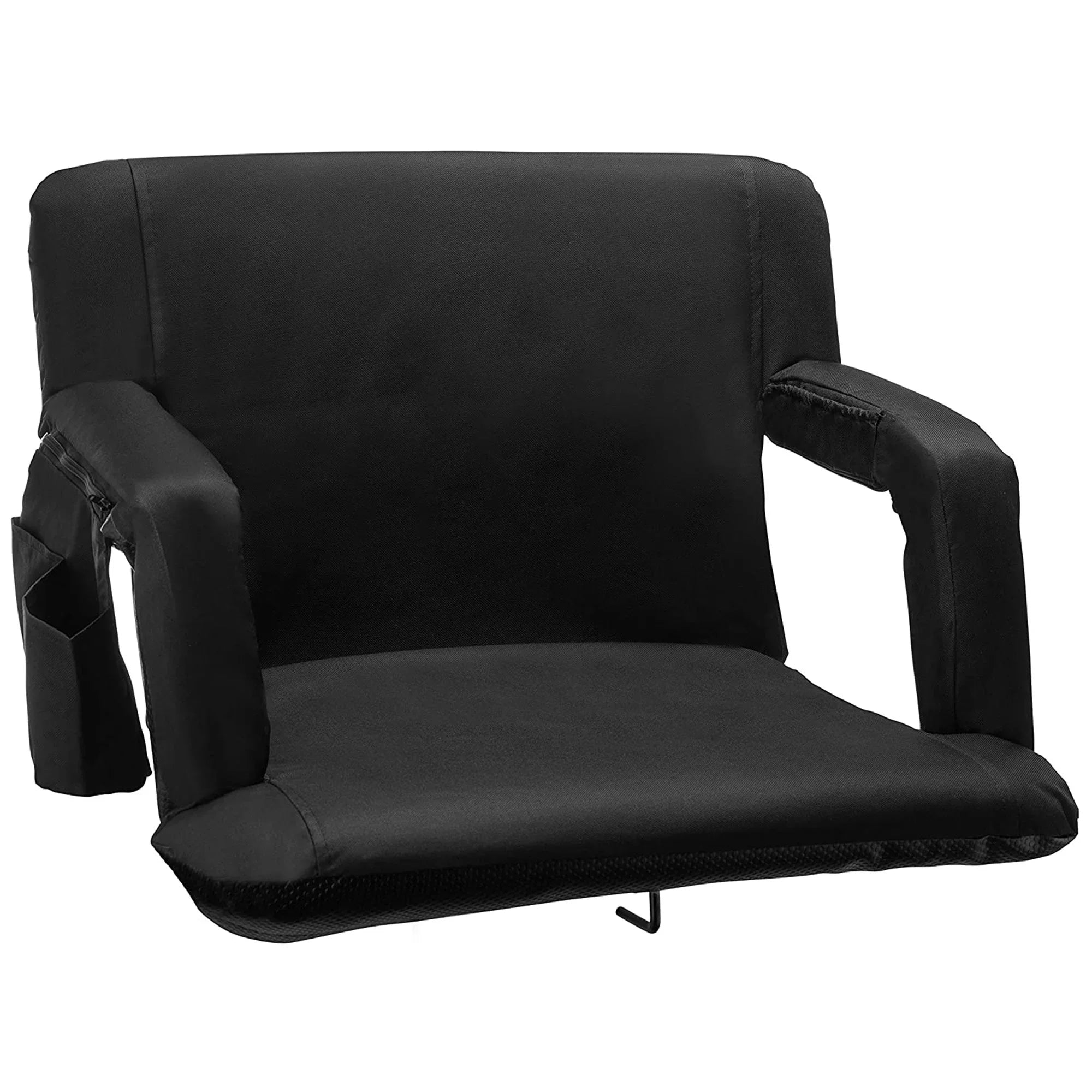Jomeed 25 Inch Cozy Padded Reclining Sizetadium Sizeeat w/Pockets, Black