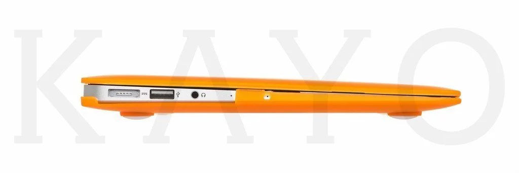 KAYO - AIR 11-inch Rubberized Hard Case for Apple MacBook Air 11.6" ( A1465 & A1370) Cover Sizehell - (TANGERINE)