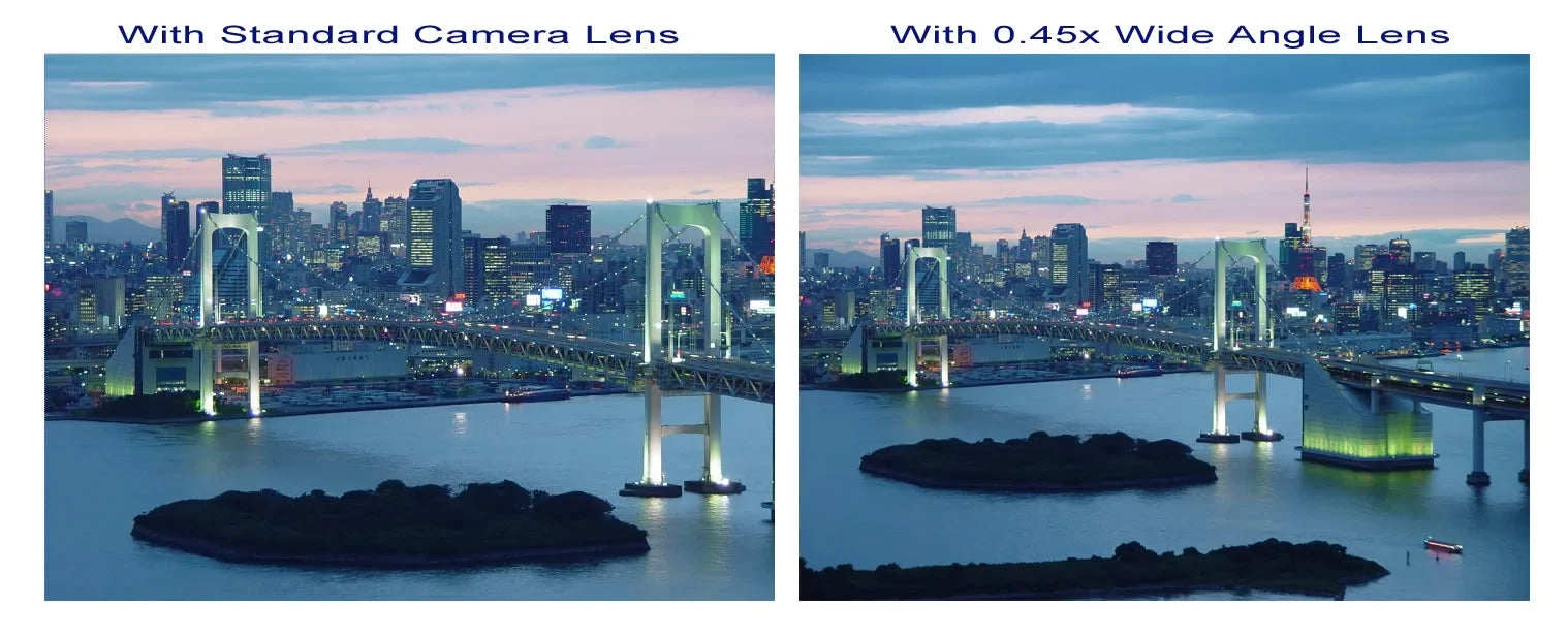 JVC PICSizeIO GC-FM2BUSize 0.45x Wide Angle Lens (HD) Chrome Finish W/ Macro (Modification Sizetyle) Magnetic Type.