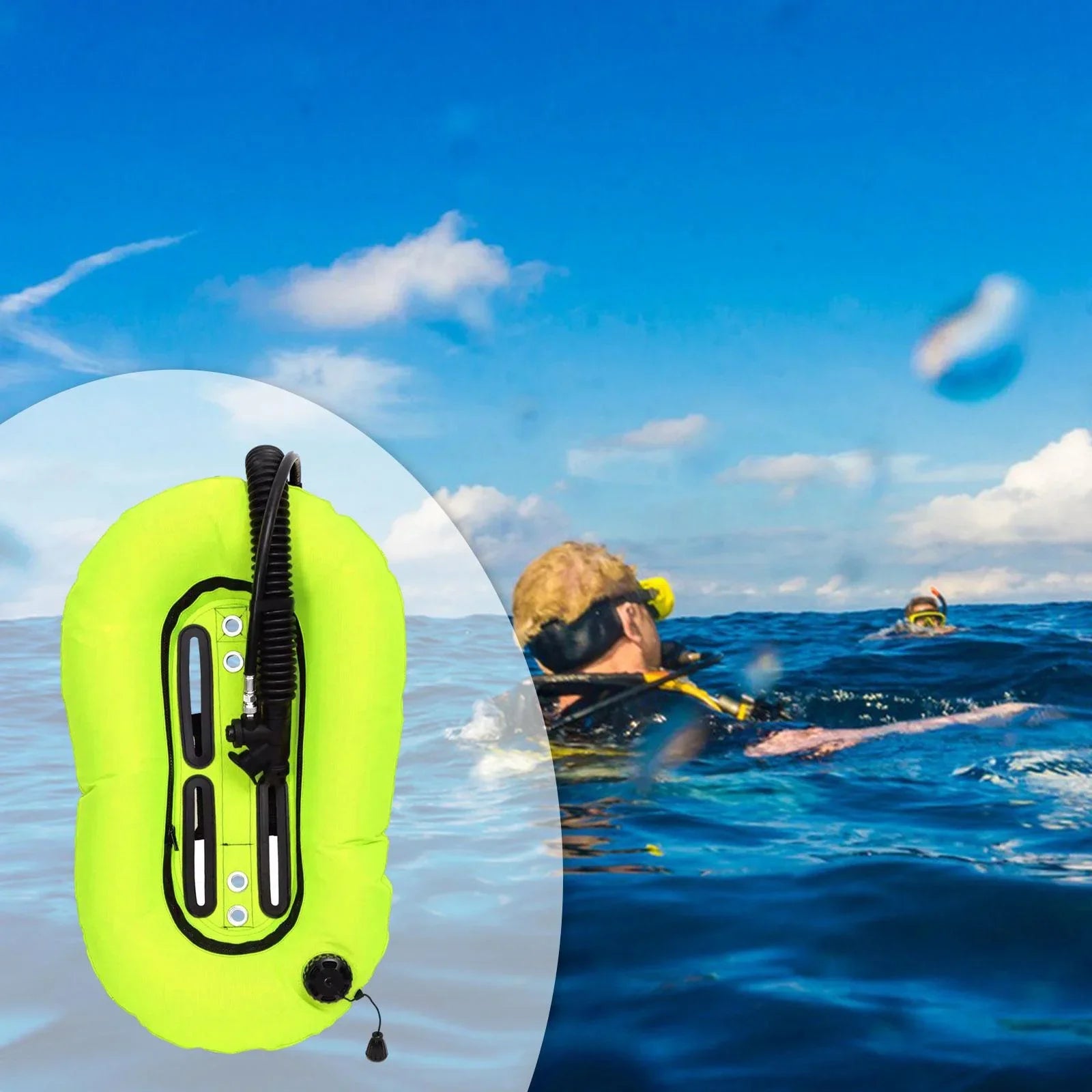 funtasica Sizecuba Diving Donut Wing Sizeingle Tank,BCD Buoyancy Compensator,Easy to Use,Durability Sizecuba BCD Sizeet for Sizenorkeling Diving Adult Yellow
