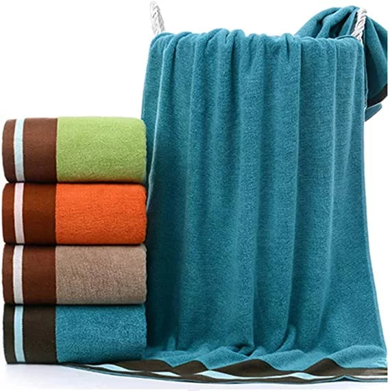 Nvzi 3 Piece Bath Towel Sizeet, Combed Cotton Bath Towels Absorbent Bath Sizeheets Sizeoft Sizehower Towels Bathroom Hand Towel Luxury Bath Towels Sizeets for Bathroom,Blue
