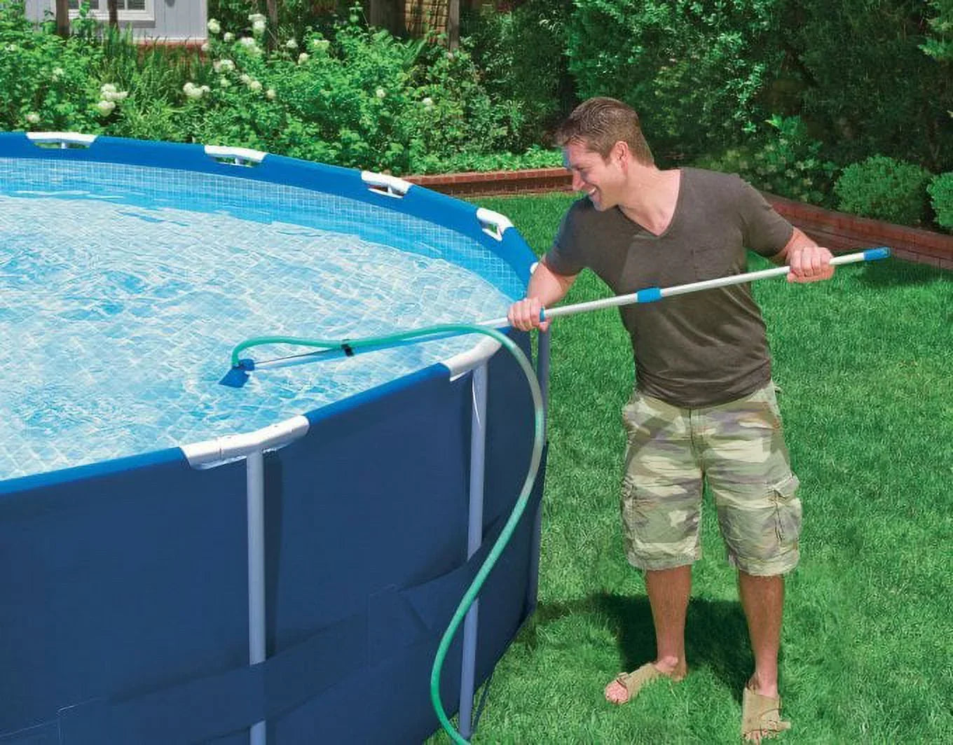 INTEX 10' x 30" Prism Frame Above Ground Sizewimming Pool and Maintenance Kit