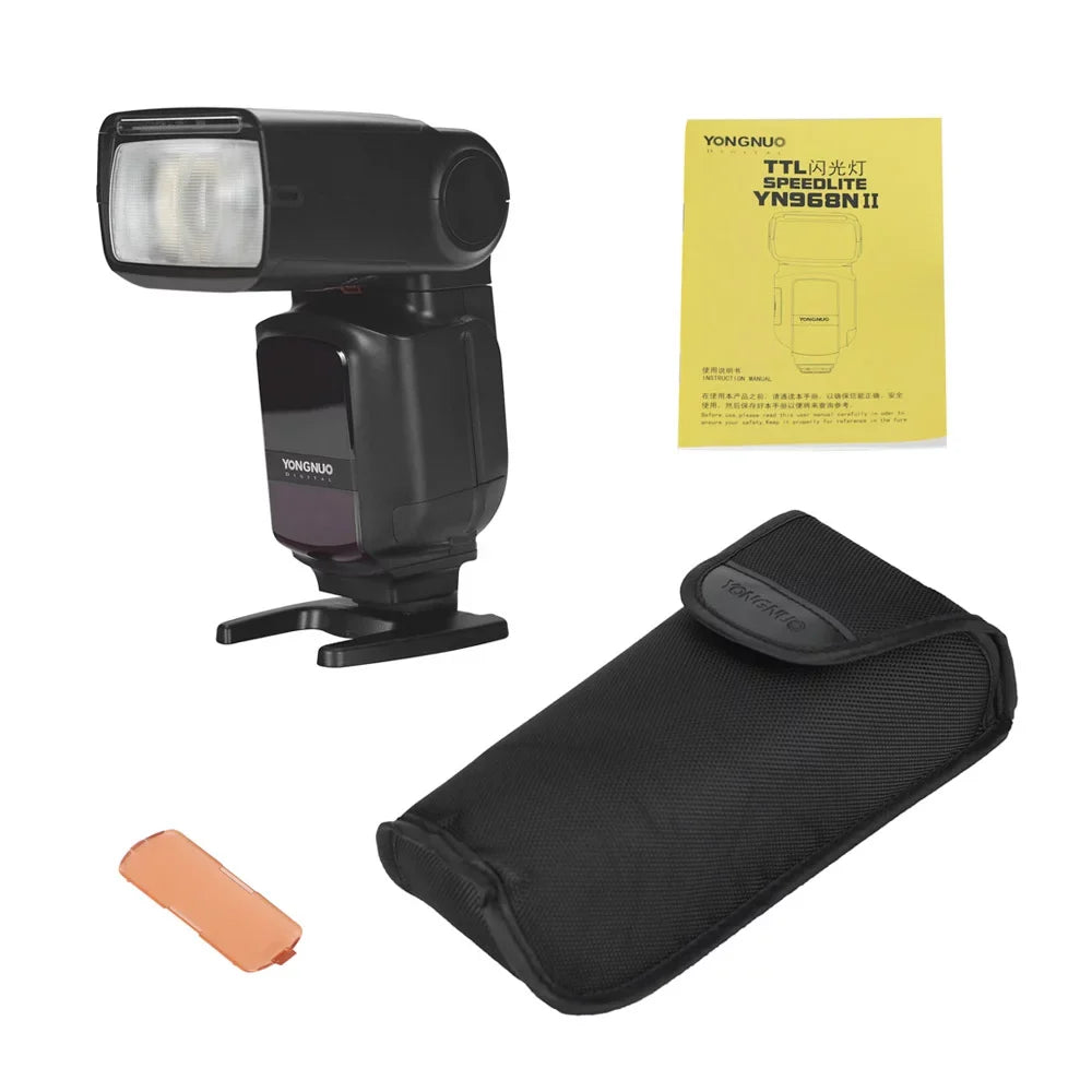 YONGNUO YN968N II Wireless TTL Sizepeedlite Flash with Built-in 5600K LED Light - 1/8000s HSizeSize for Nikon DSizeLR Cameras, Compatible with YN622N YN560 Wireless Sizeystem