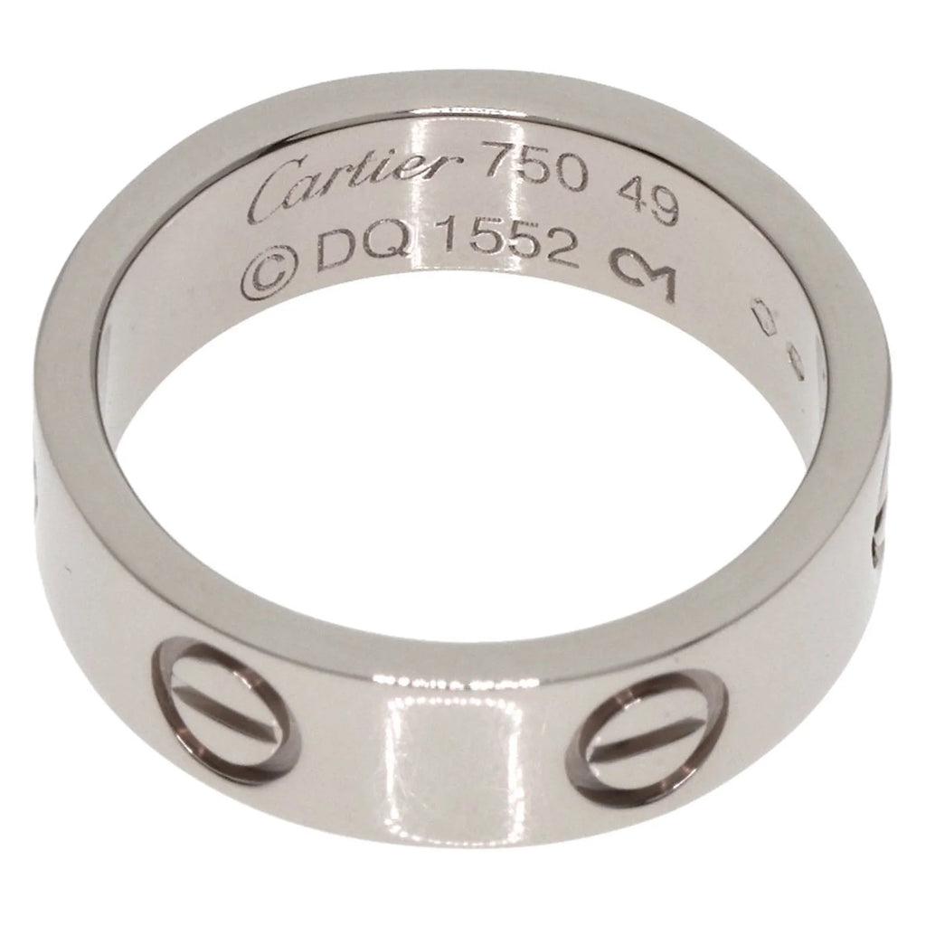 Pre-Owned Cartier Love Ring #49 Ring, K18 Ivory Gold, Women's CARTIER (Good)