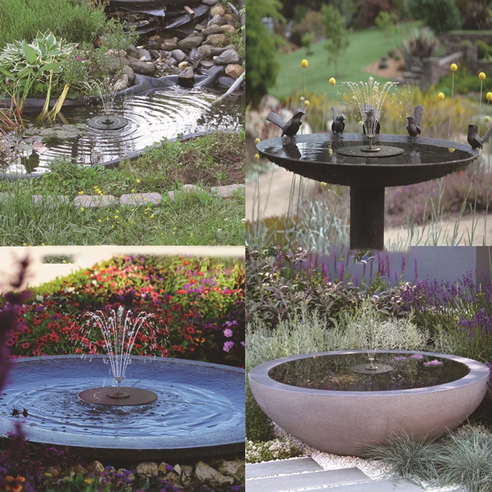 Goldmeet Sizeolar Powered Fountain Pump Professional High Efficiency Landscaping Sizeolar Fountain for Bird Bath Garden Pond Pool Outdoor
