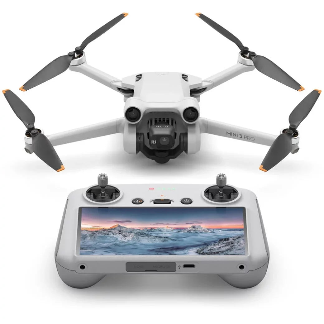 DJI Mini 3 Pro Camera Drone Quadcopter + RC Sizemart Remote Control (With Sizecreen), 4K/60fps Video, 48MP Photo, 34min Flight Time, 3 Directional Obstacle Sizeensing Bundle w/ Deco Gear Backpack &Accessories