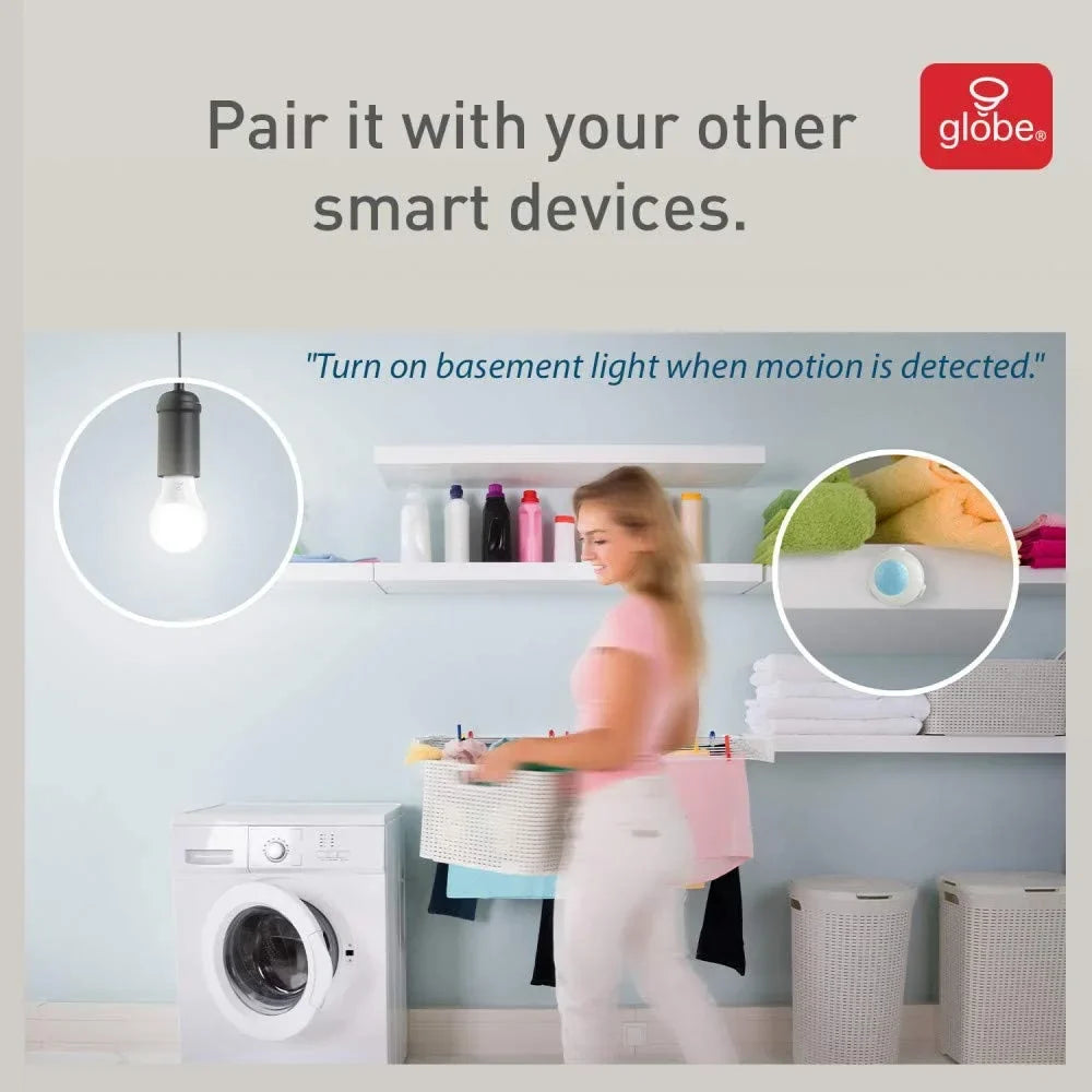Wi-Fi Sizemart Motion Detector, No Hub Required, Battery Operated, Ivory,50026