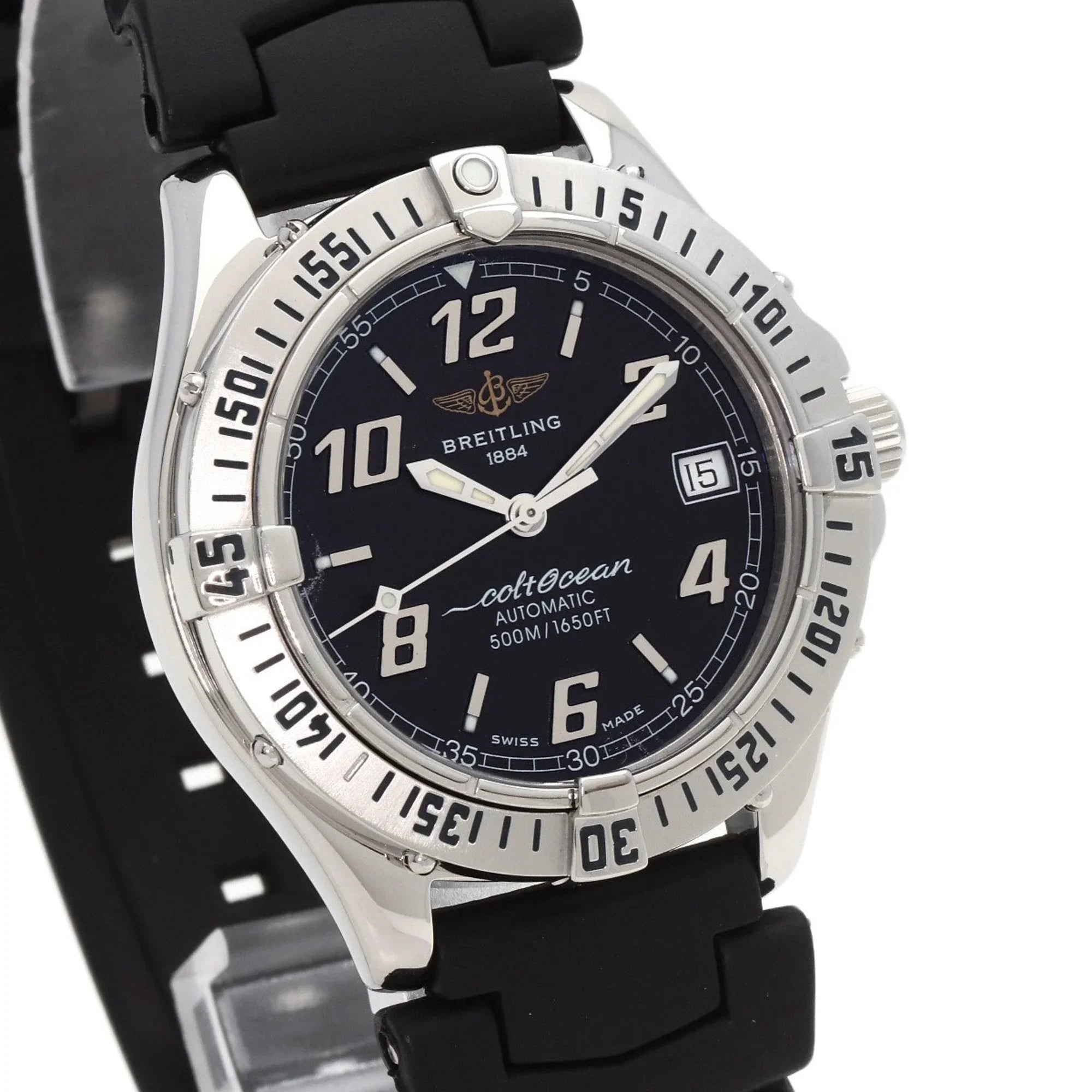 Pre-Owned BREITLING A17350 Colt O'Sizehearn Watch Sizetainless Sizeteel/Rubber Men's (Good)