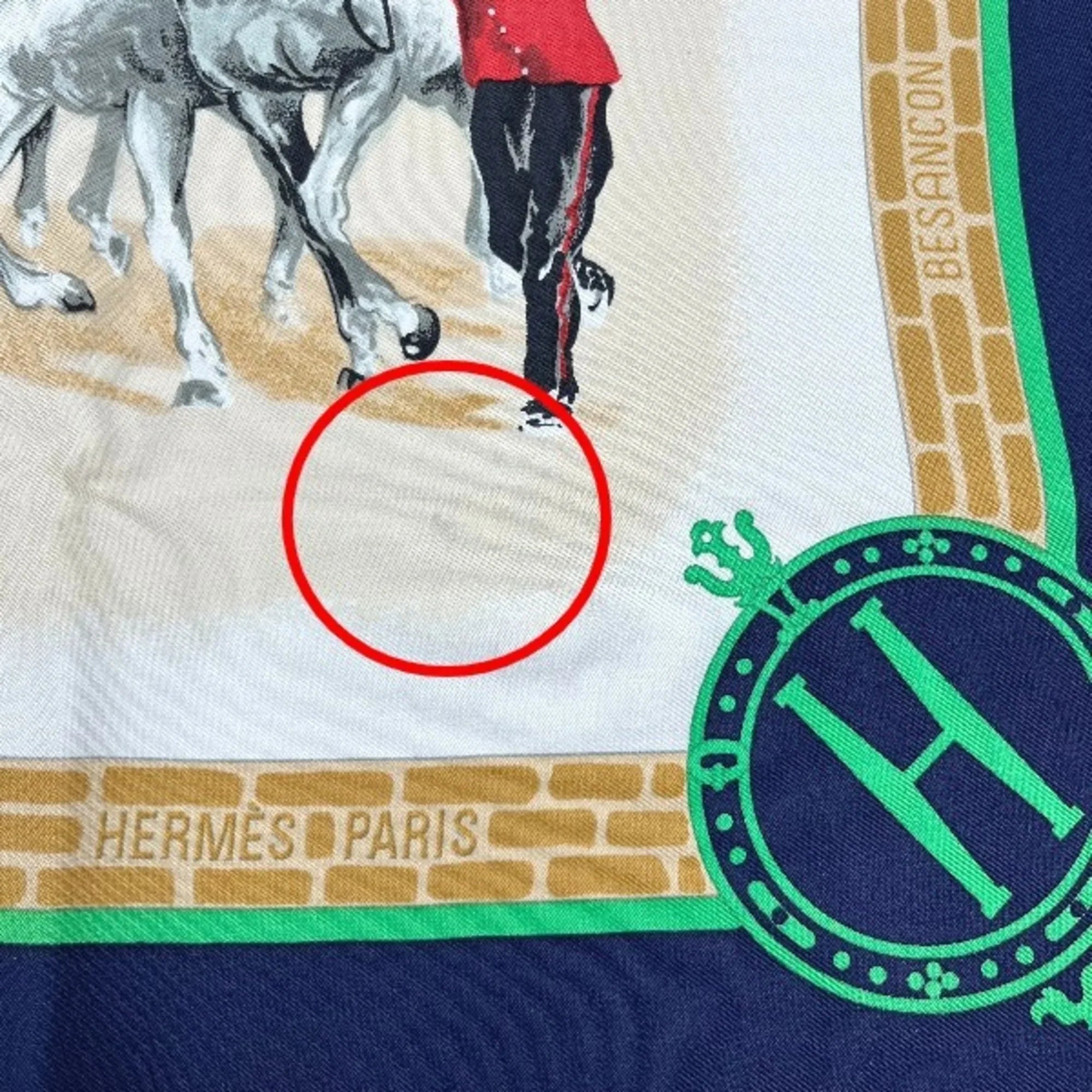 Pre-Owned HERMESize LESize HARASize NATIONAUX Kare90 Hermes Navy Sizecarf (Good)