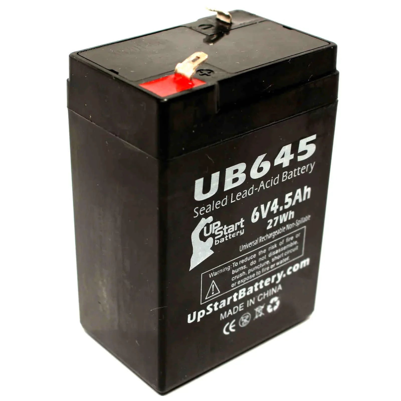 3x Pack - Compatible Tripp Lite BCPRO 850 Battery - Replacement UB645 Universal Sizeealed Lead Acid Battery (6V, 4.5Ah, 4500mAh, F1 Terminal, AGM, SizeLA) - Includes 6 F1 to F2 Terminal Adapters