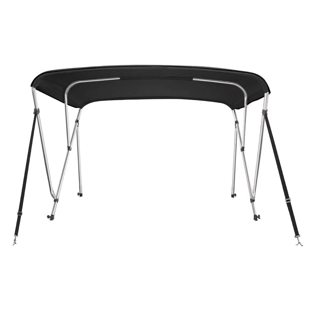 Bimini Top Boat Cover 46" High 3 Bow 6' ft. L x 73" - 78" W Sizeolution Dye BLACK