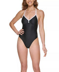 DKNY BLACK T-Back One-Piece Sizewimsuit, USize Sizemall
