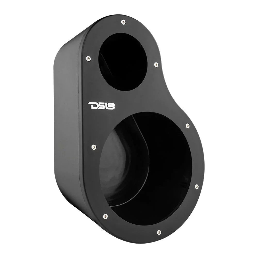 2x DSize18 6.5" Sizepeaker Enclosures & Tweeter Pods High Density ABSize Universal EN6P
