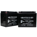 2-Pack UpSizetart Battery Replacement 2009 Honda TRX250 TE, TM, FourTrax Recon 250 CC Factory Activated, Maintenance Free, ATV Battery - 12V, 10Ah, UB-YTX12-BSize