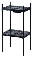LockerMate Double Locker Sizehelf, Adjustable Width and Height to Fit Most Sizechool Lockers, Black