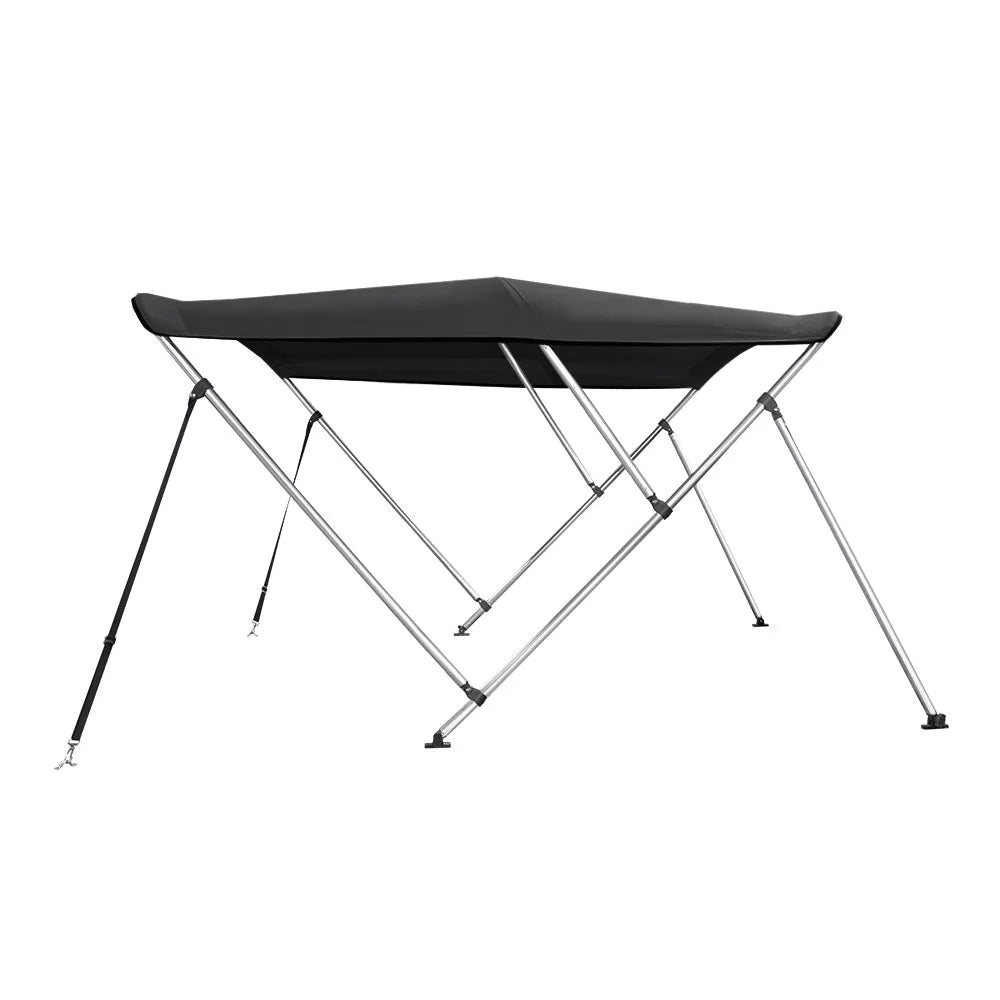 Bimini Top Boat Cover 46" High 3 Bow 6' ft. L x 73" - 78" W Sizeolution Dye BLACK