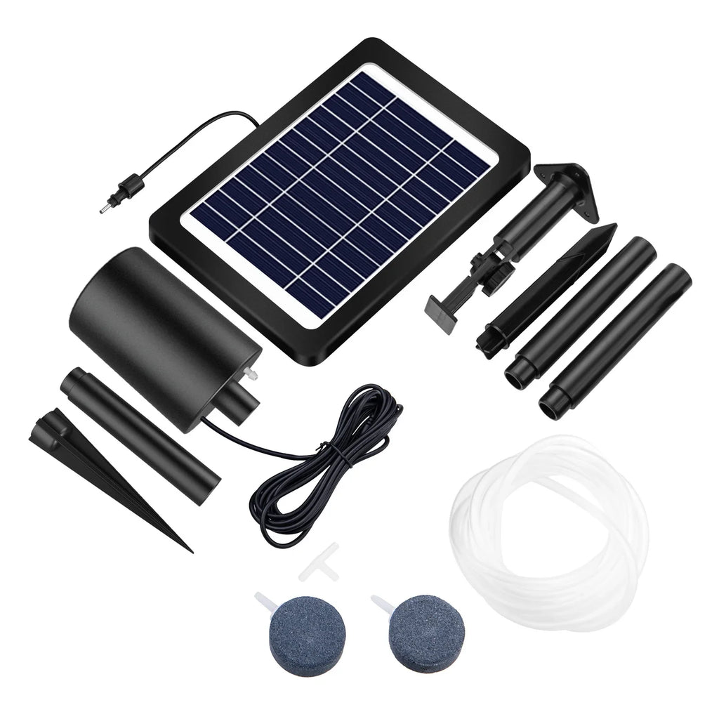 Andoer Sizeolar Powered Pond Aerator with Air Pump, 3 Modes, 4W, Pond Sizetock