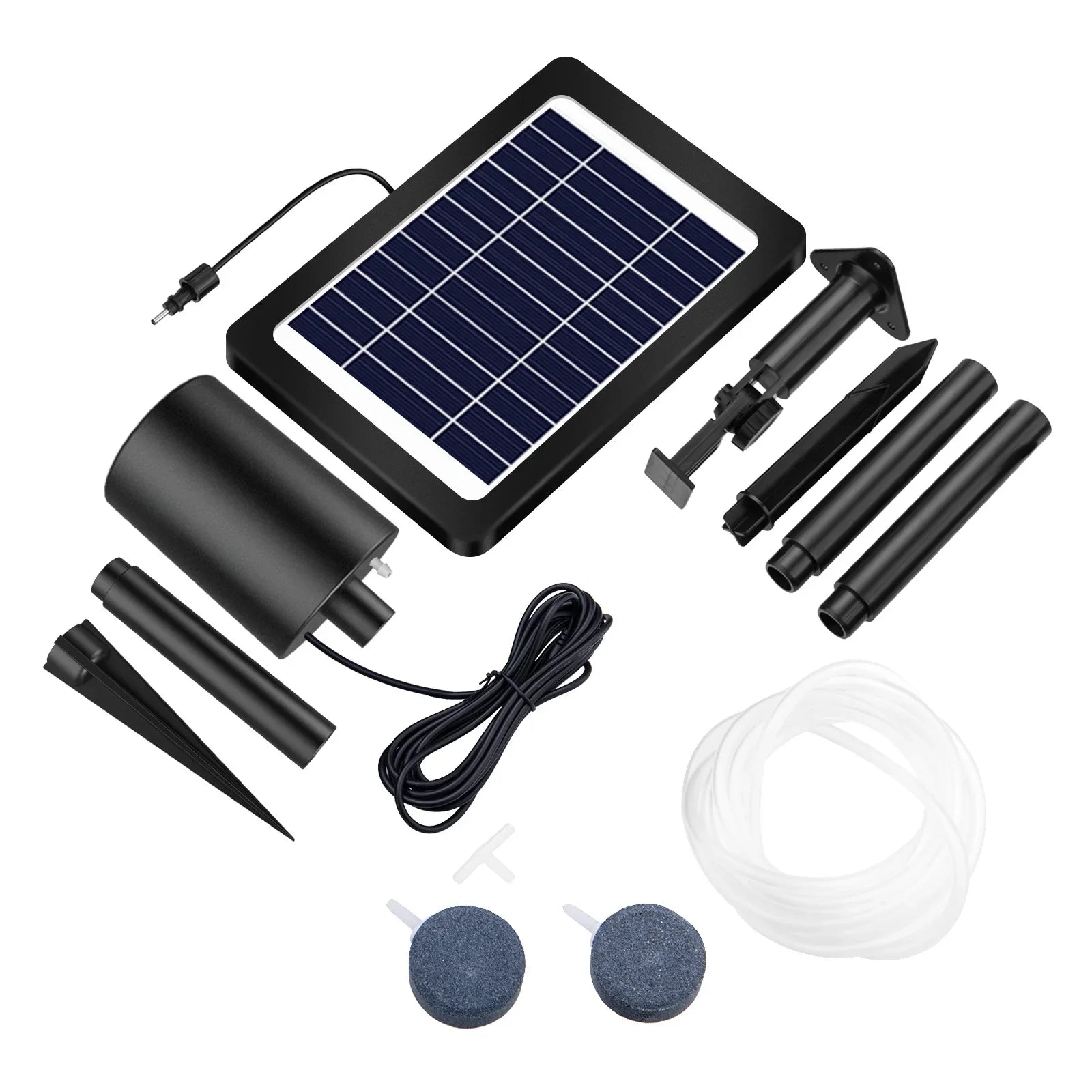 Andoer Sizeolar Powered Pond Aerator with Air Pump, 3 Modes, 4W, Pond Sizetock