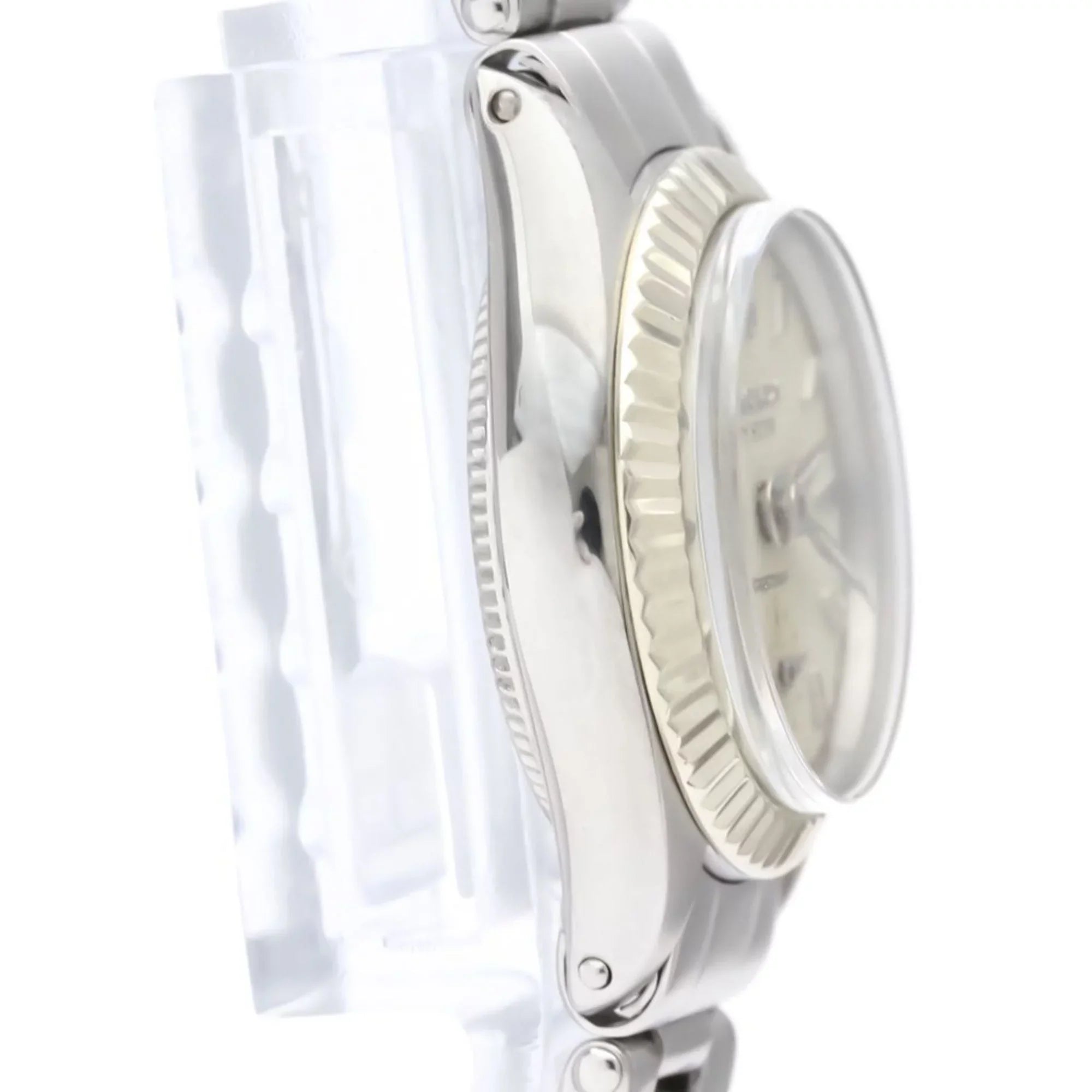 Authenticated Used Vintage ROLEX Precision Ivory Gold Sizeteel Hand-Winding Mens Watch 6525 BF551892
