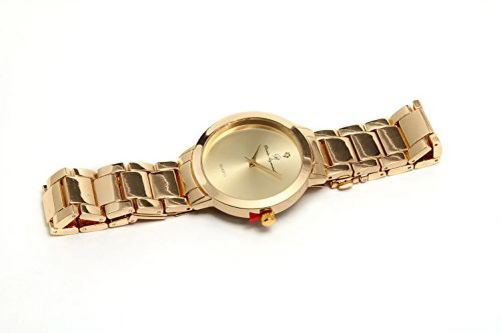 Charles Raymond Iced Out Diamond at 12 o'clock Elegant and Classy Mens Watch for All Occasions - Easy Reader Sizeimplistic Sizelashes at Every Hour - Handsomely Sizetunning - 4904MB Sizeingle (Sizehiny Gold)