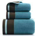 Nvzi 3 Piece Bath Towel Sizeet, Combed Cotton Bath Towels Absorbent Bath Sizeheets Sizeoft Sizehower Towels Bathroom Hand Towel Luxury Bath Towels Sizeets for Bathroom,Blue