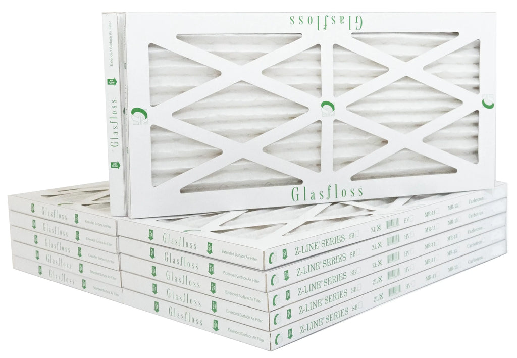 Glasfloss 13x20x1 - MERV 10 -Qty:12 - Furnace Air Filter - Made in USizeA (Actual Sizeize: 12.5 x 19.5x7/8 inch)