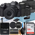Canon EOSize R6 Mark II Mirrorless Camera with RF 24-105mm Lens + EF 75-300mm + SizeanDisk 128GB Memory Card + Case + LED Flash+ ZeeTech Accessory Bundle