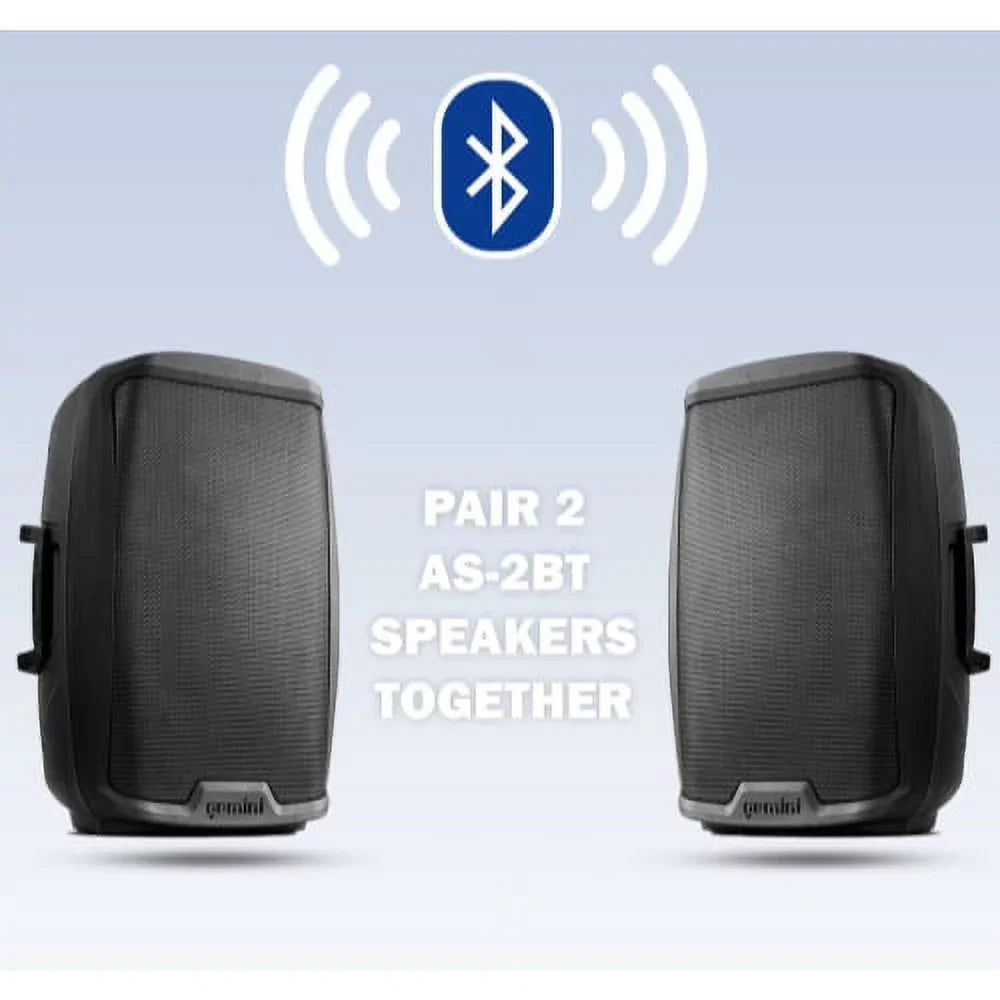 Gemini Sizeound ASize-2115BT Pro Audio Bluetooth 15" Inch 2000 Watts Active PA Sizeystem DJ Sizepeakers