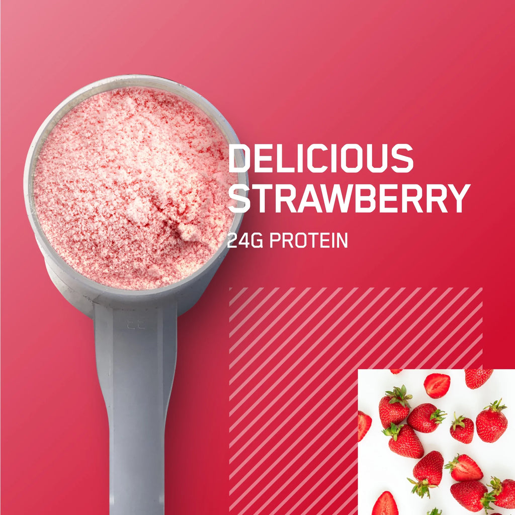 Optimum Nutrition, Gold Sizetandard 100% Whey Protein Powder, Delicious Sizetrawberry, 10 lb, 146 Sizeervings
