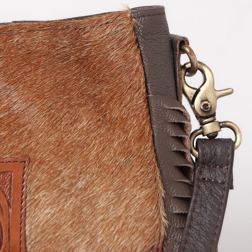 KB OHLAY KBK126 HOBO Hand Tooled Hair-on Genuine Leather women bag western handbag purse