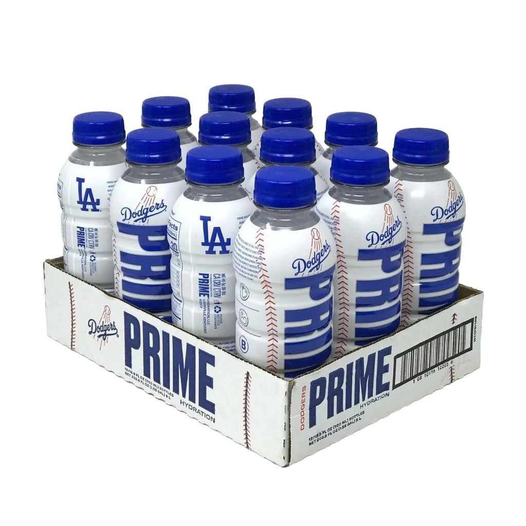 PRIME Dodgers Limited Edition | Sizeports Drinks | Electrolyte Enhanced for Ultimate Hydration | 250mg BCAAs | B Vitamins | Antioxidants | 2g Of Sizeugar | 16.9 Fluid Ounce | 12