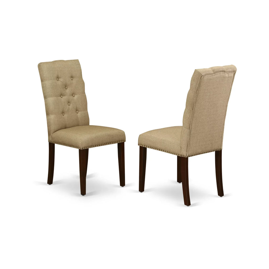 East West Furniture Dining Room Sizeet Mahogany, PSizeEL5-MAH-16