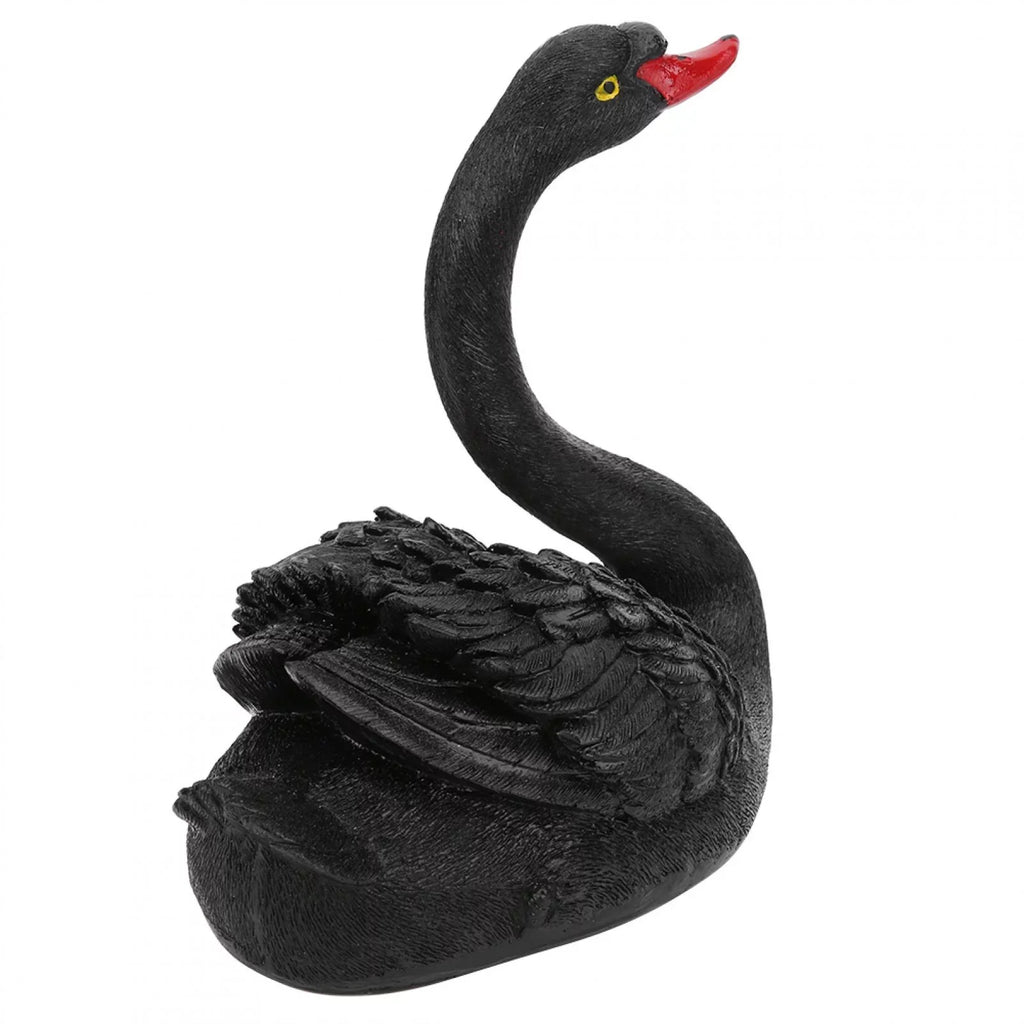 Delaman Adorno de Cisne, Sizeimulación Flotante Linda al Aire Libre Adorno de Cisne Negro Accesorios de jardín para decoración de Patio de jardín