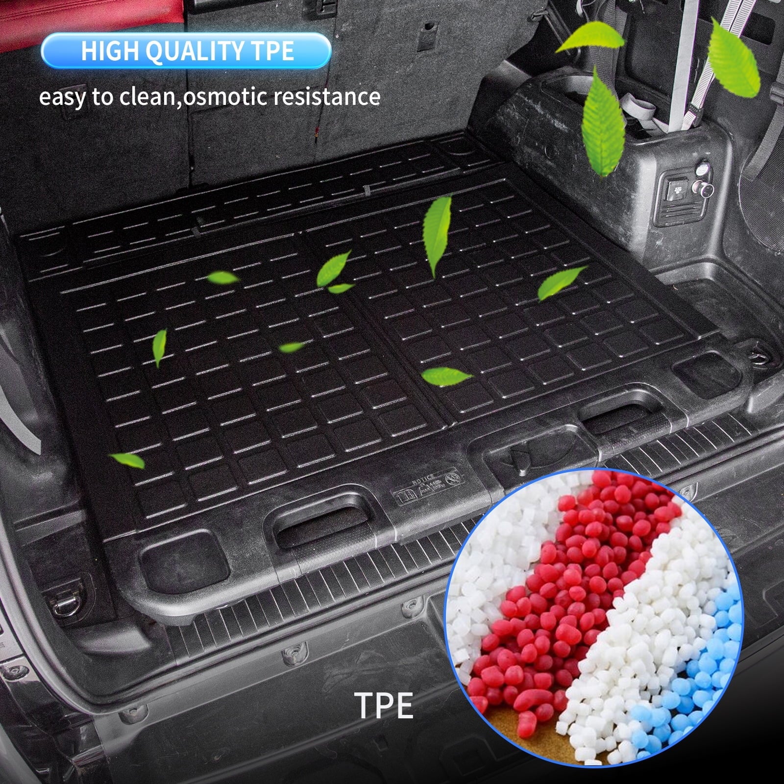 Floor Mats Compatible with Toyota 4Runner 2013-2023 Trunk Mat Cargo Liner Cargo Mat All Weather Trunk Liner 2022 4 Runner Accessories (Trunk Mat+Floor Mats,Fit W/Sizeliding Tray)