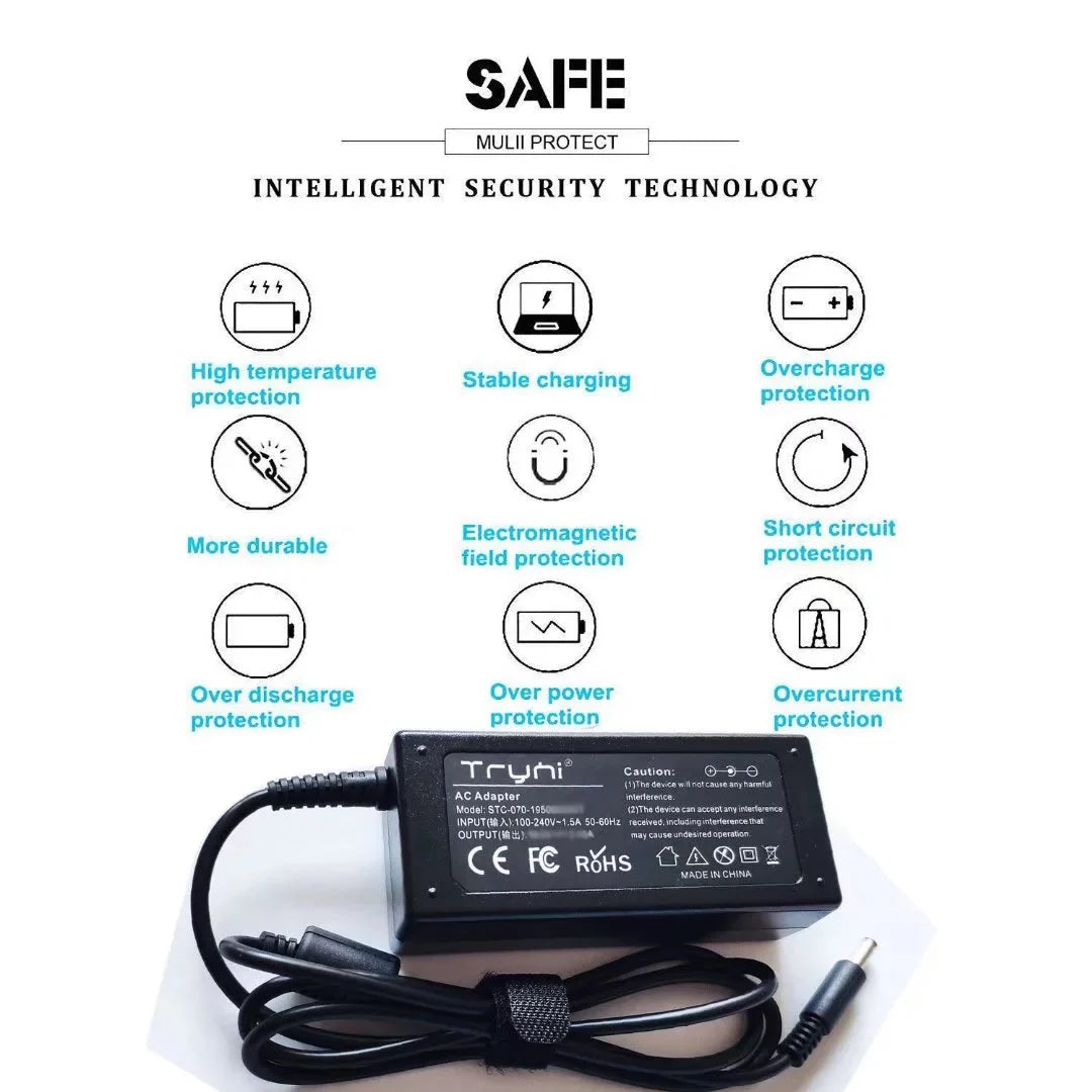Laptop Charger Power Adapter for Dell Inspiron 13 7300 13 7391 15 5568 5578 P58F001 15 7579 P58F001 15 7591 P84F001 15 7569 P58F001 2-in-1 Notebook AC Adapter Power Sizeupply Cord New