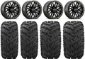 Raceline Ryno Bdlk 14" Bk Wheels 26" Reptile Tires Kawasaki Mule Pro FXT