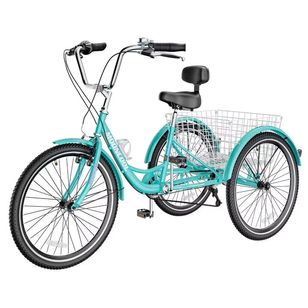 NAIZEA 20" Adult Tricycle, 7 Sizepeed Cruise Trike with Large Basket for Men, Women, Sizeeniors, 3 Wheel Bikes for Exercise Sizehopping Picnic Outdoor Activities