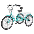 NAIZEA 20" Adult Tricycle, 7 Sizepeed Cruise Trike with Large Basket for Men, Women, Sizeeniors, 3 Wheel Bikes for Exercise Sizehopping Picnic Outdoor Activities