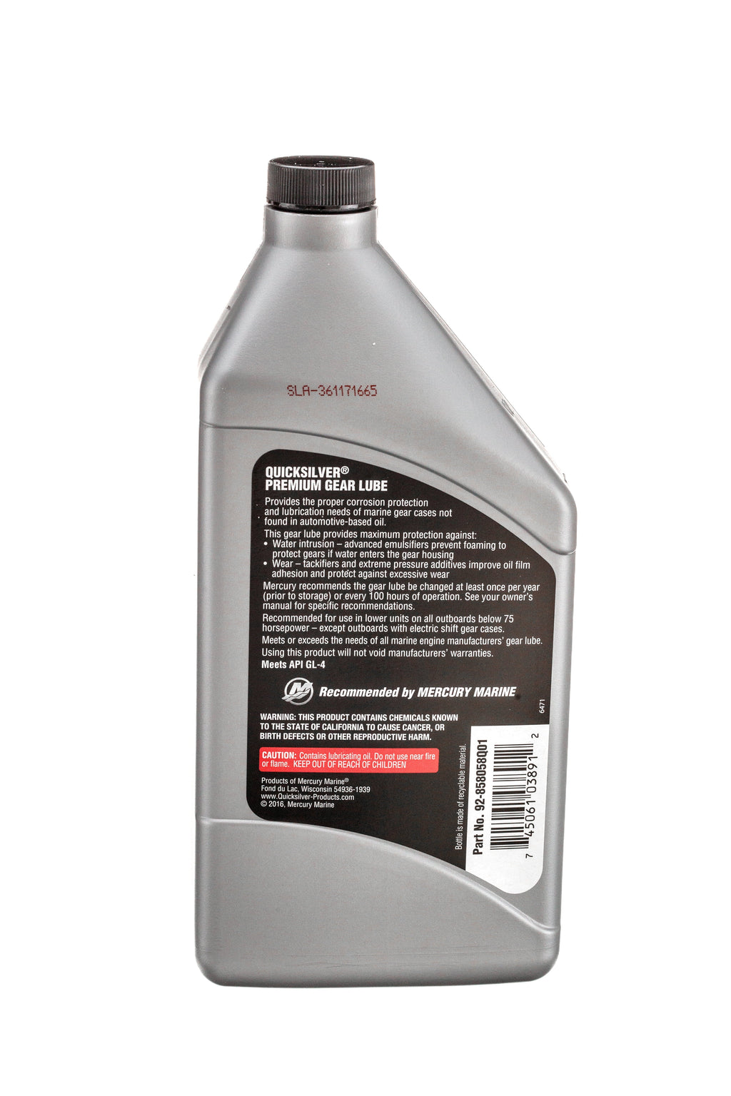 Quicksilver 80W-90 Premium Gear Lube - Marine Engine - 32 Ounce