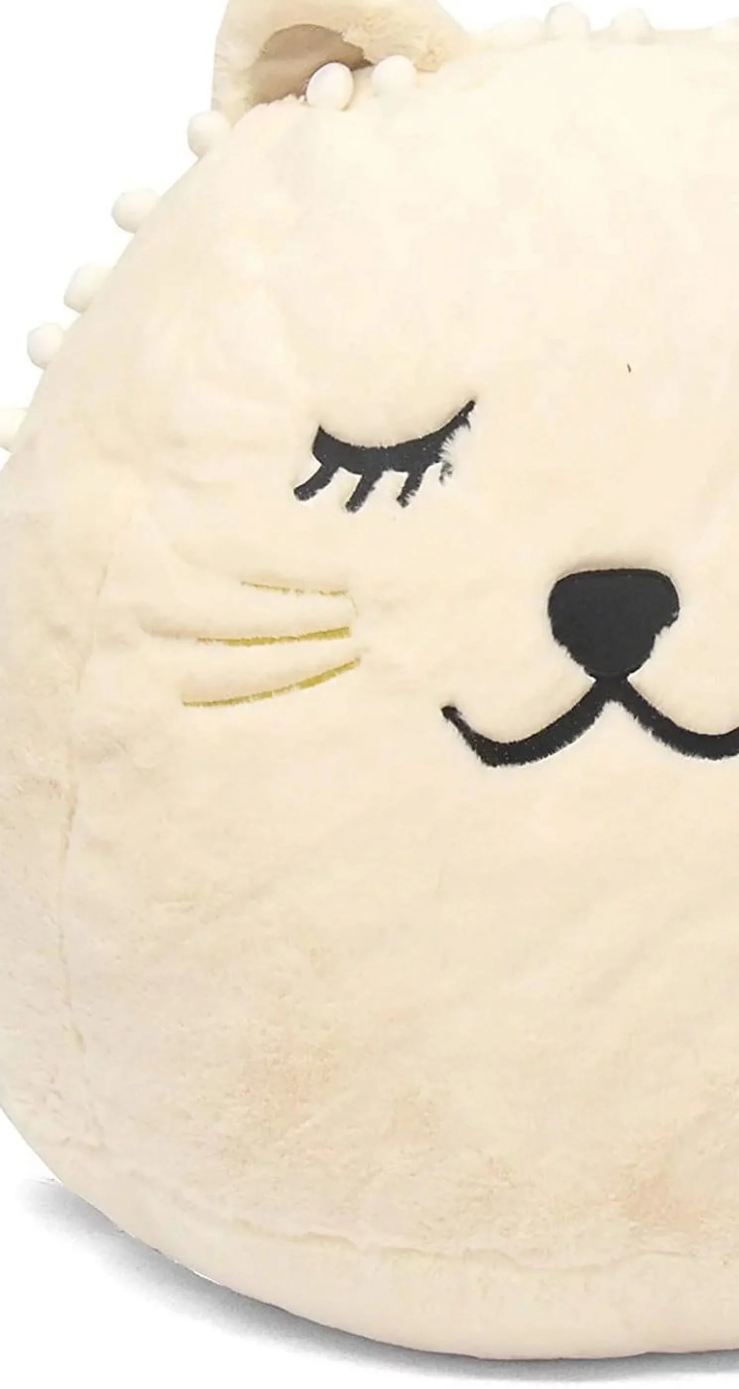 Heritage Kids Kitty Figural Bean Bag, off-Ivory Polyester