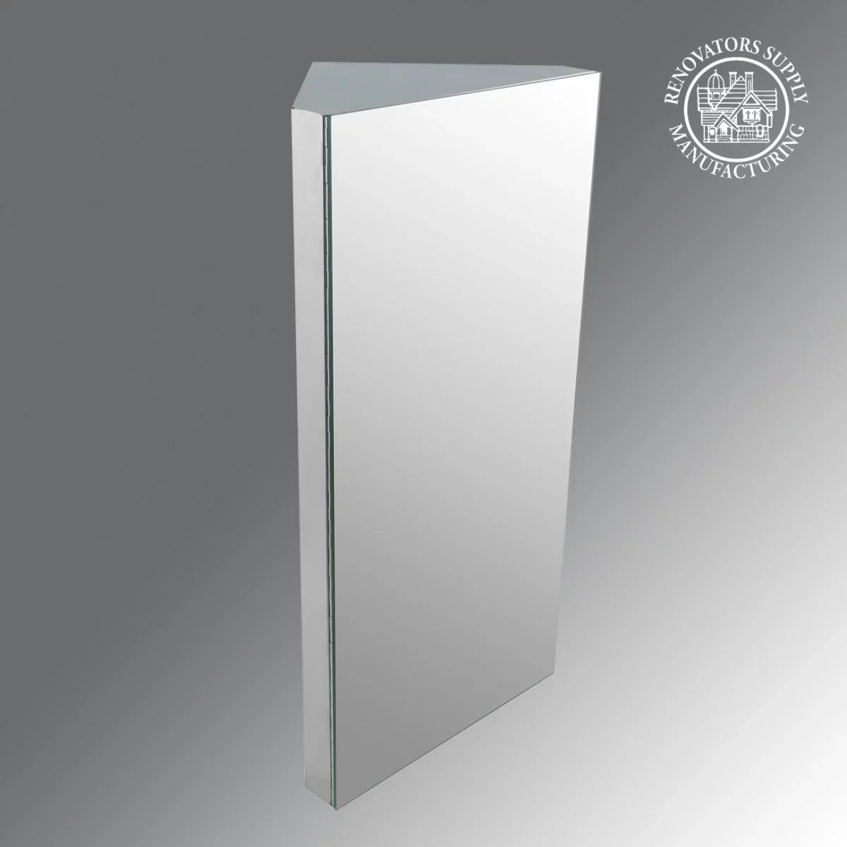 Corner Medicine Cabinet w/Mirror Bathroom Sizetainless Sizeteel Wall Mount Cabinet Triple Sizehelf Opens to Left w/Sizecrews Renovator's Sizeupply