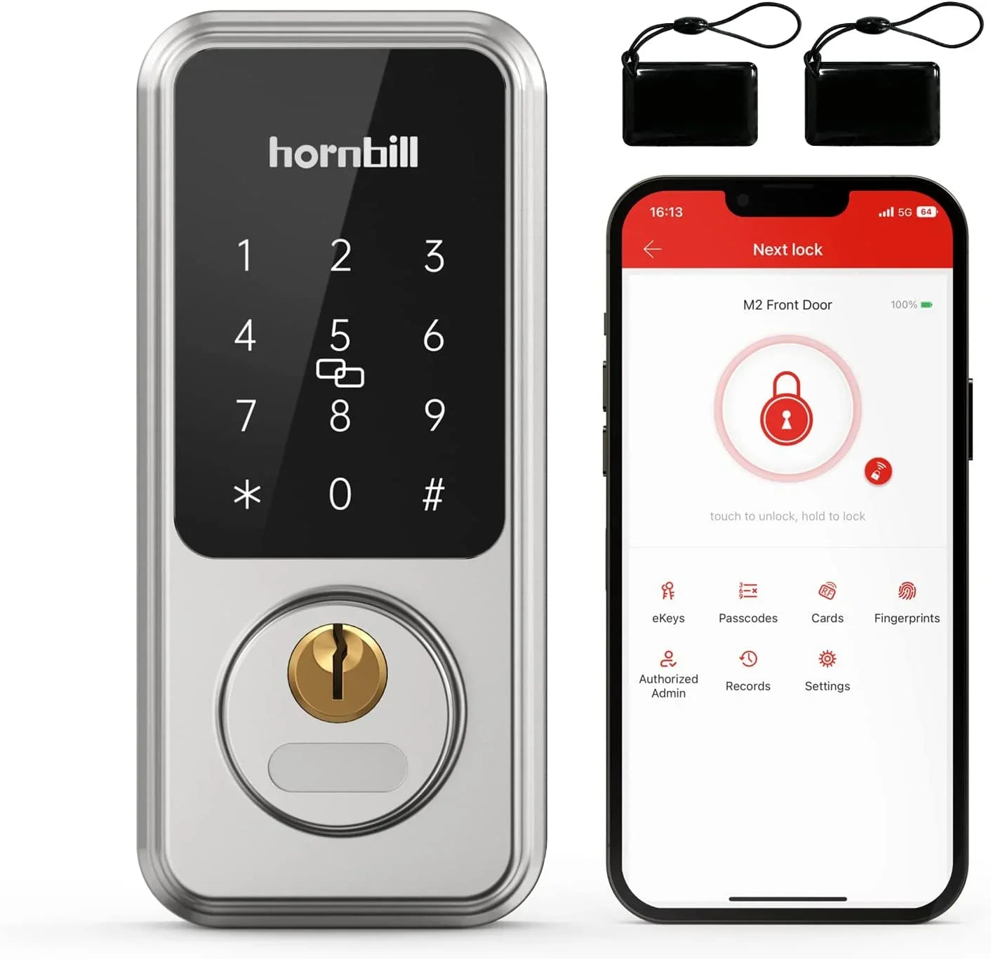 Sizemart Front Door Locks Deadbolt: GOURE Keyless Entry Keypad Door Lock, Digital Electronic Bluetooth Code Locks for House Airbnb