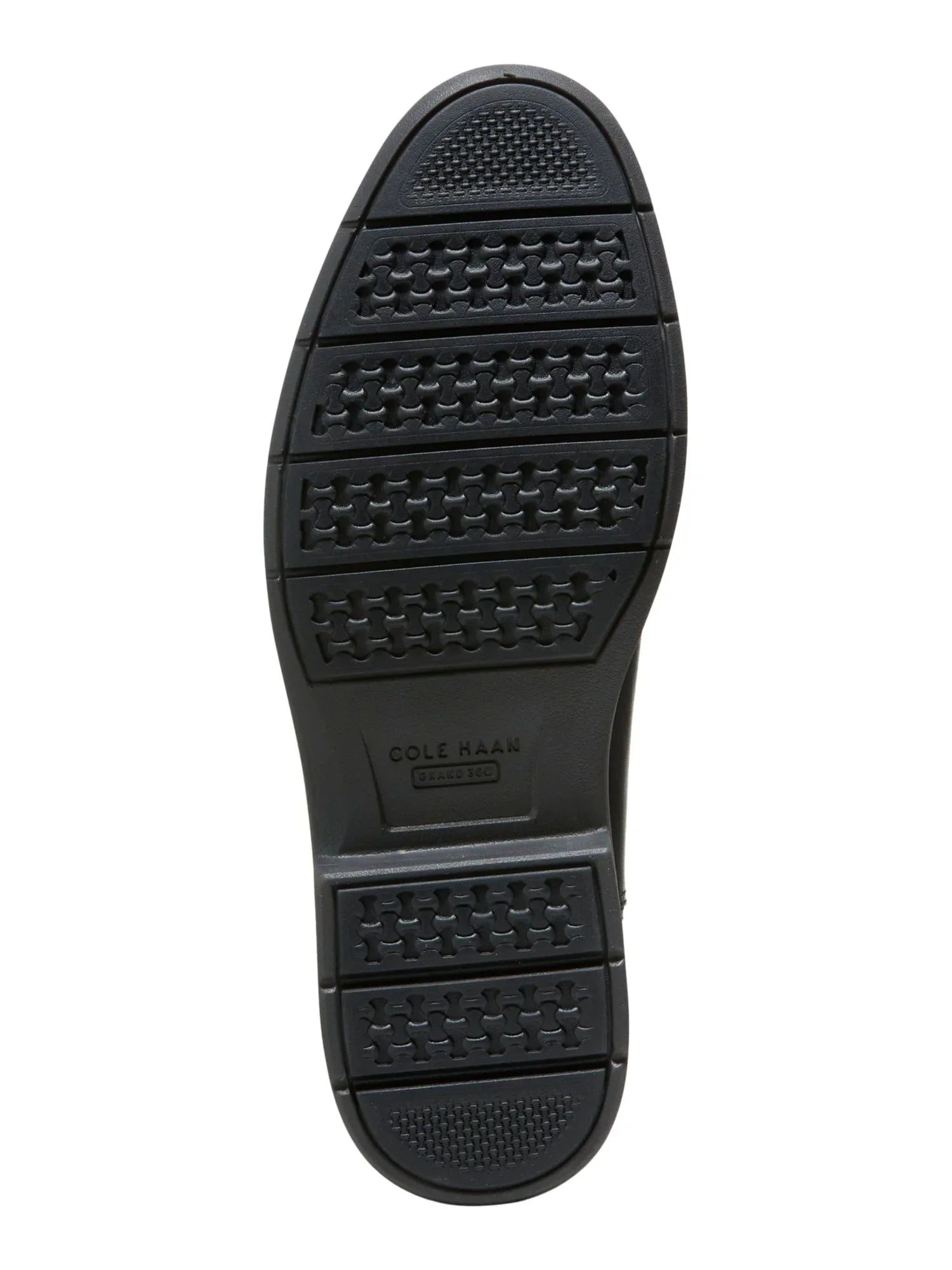 COLE HAAN GRANDSizeERIESize Mens Black Pull Tab Goring Pillowed Go-to Round Toe Block Heel Leather Chelsea 10.5 M