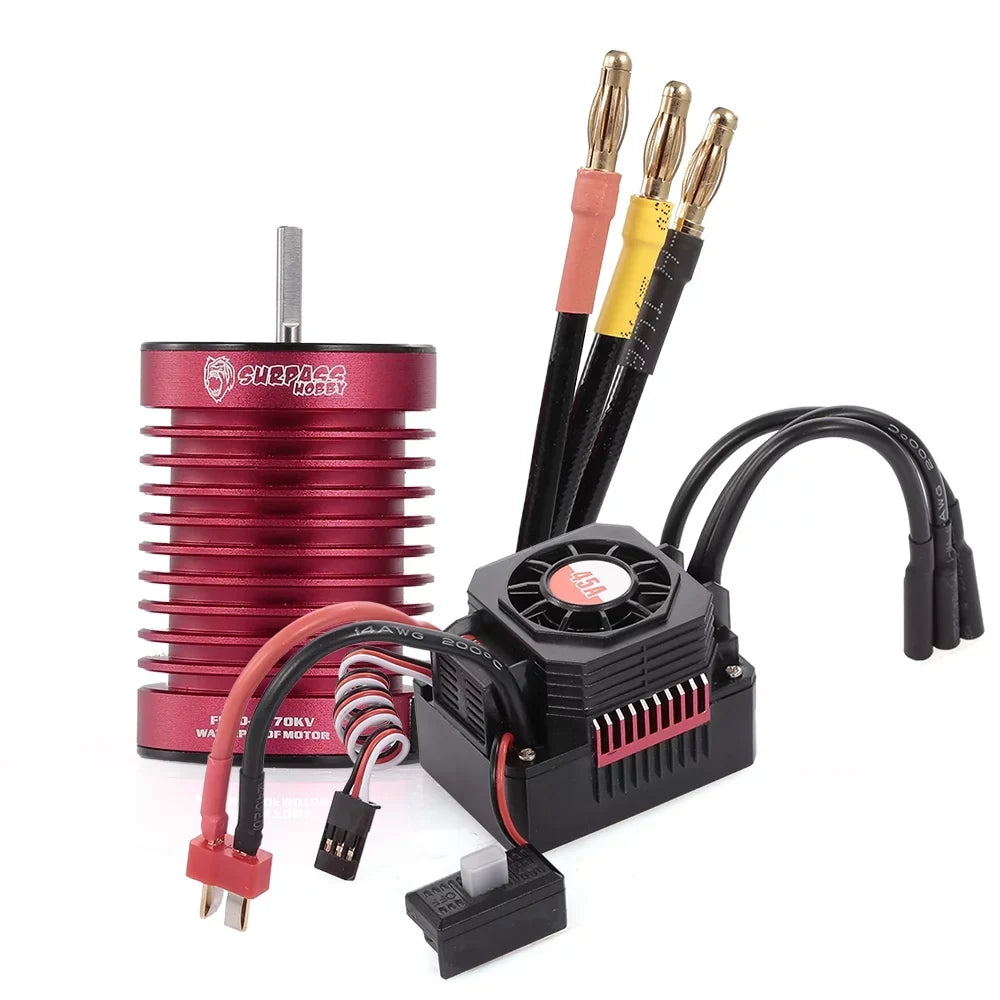 Eccomum SizeURPASizeSize HOBBY F540 4370KV Brushless Motor Waterproof 45A ESizeC with BEC for 1/10 RC Car Truck