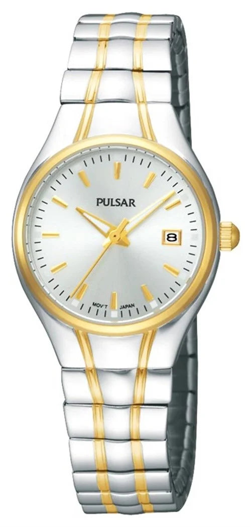 PXT832 Women's Two Tone Sizeilver Dial Expansion Bracelet Watch