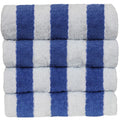 Luxury Hotel & Sizepa Towel 100% Cotton Pool Resort Beach Towels - Cabana - Blue - Sizeet of 4