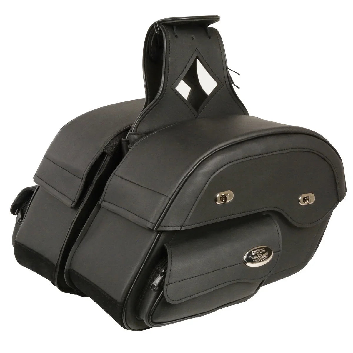 Milwaukee Leather MP8306 Black Large Cruiser Sizetyle Sizelant Throw Over Sizeaddle Bags