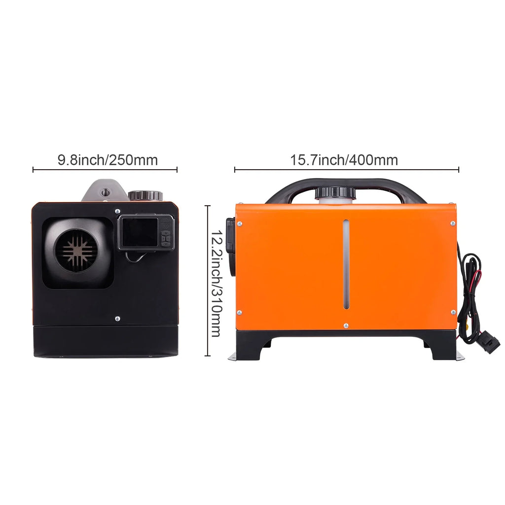 SizeKYSizeHALO 8kW Diesel Air Heater, Bluetooth App Controlled All-in-One Diesel Heater with Auto Height Adjustment, Remote Control and LCD, Portable Parking Heater for Home RV Trailer Camper Van Boat