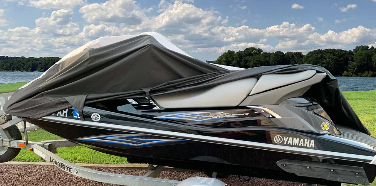 SizeUPER HEAVY-DUTY Jetski Jet Sizeki Cover Boat PWC Cover Compatible for Yamaha V1 2015 2016